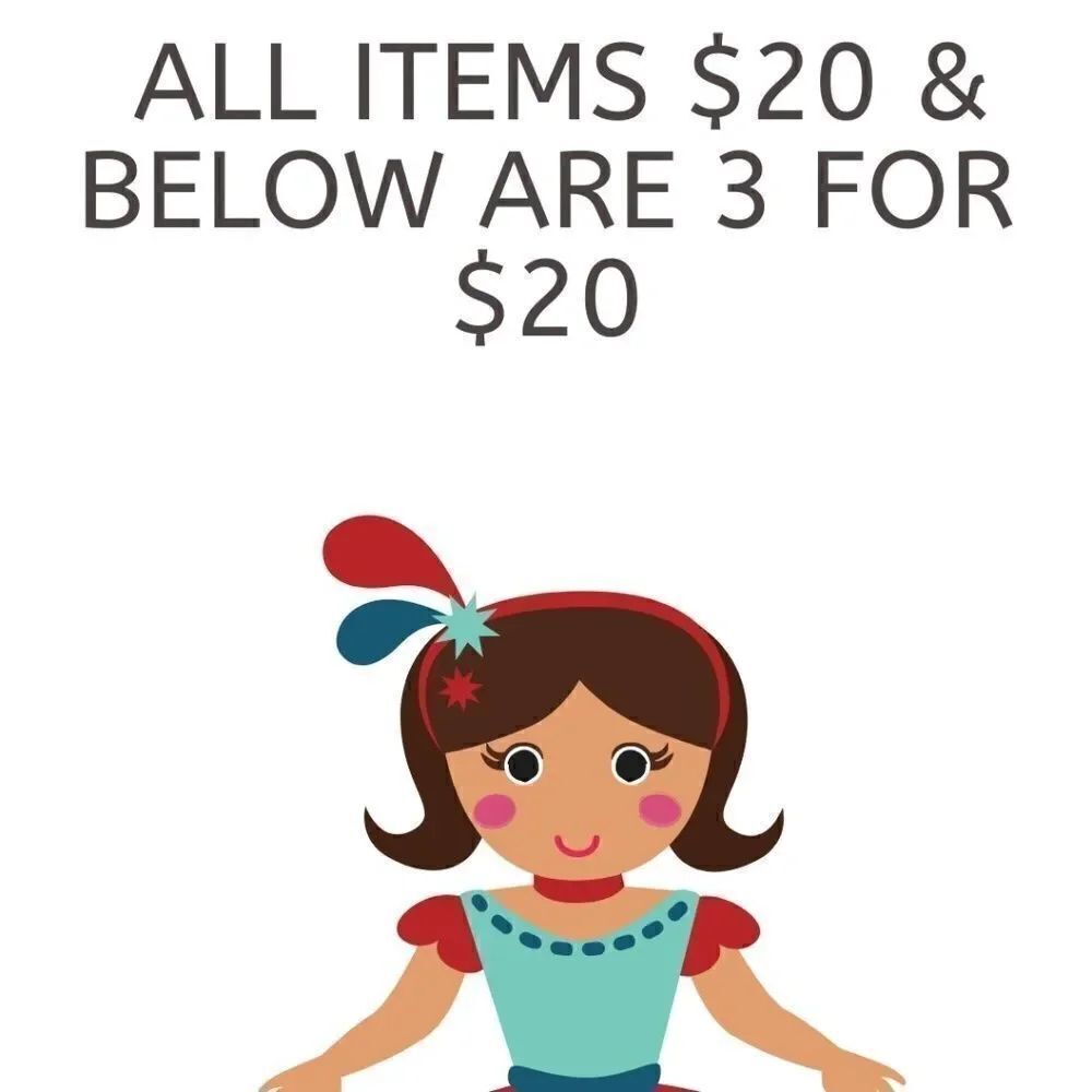 Choose Any 3 Item $20 & Below for $20 not over 5 pounds
